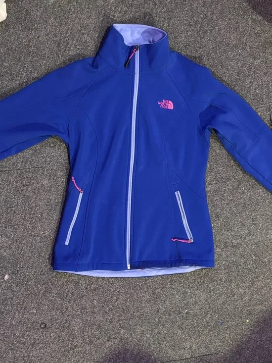 The North Face Royal Blue Softshell Jacket with Pink Accents - Picture 2 of 2